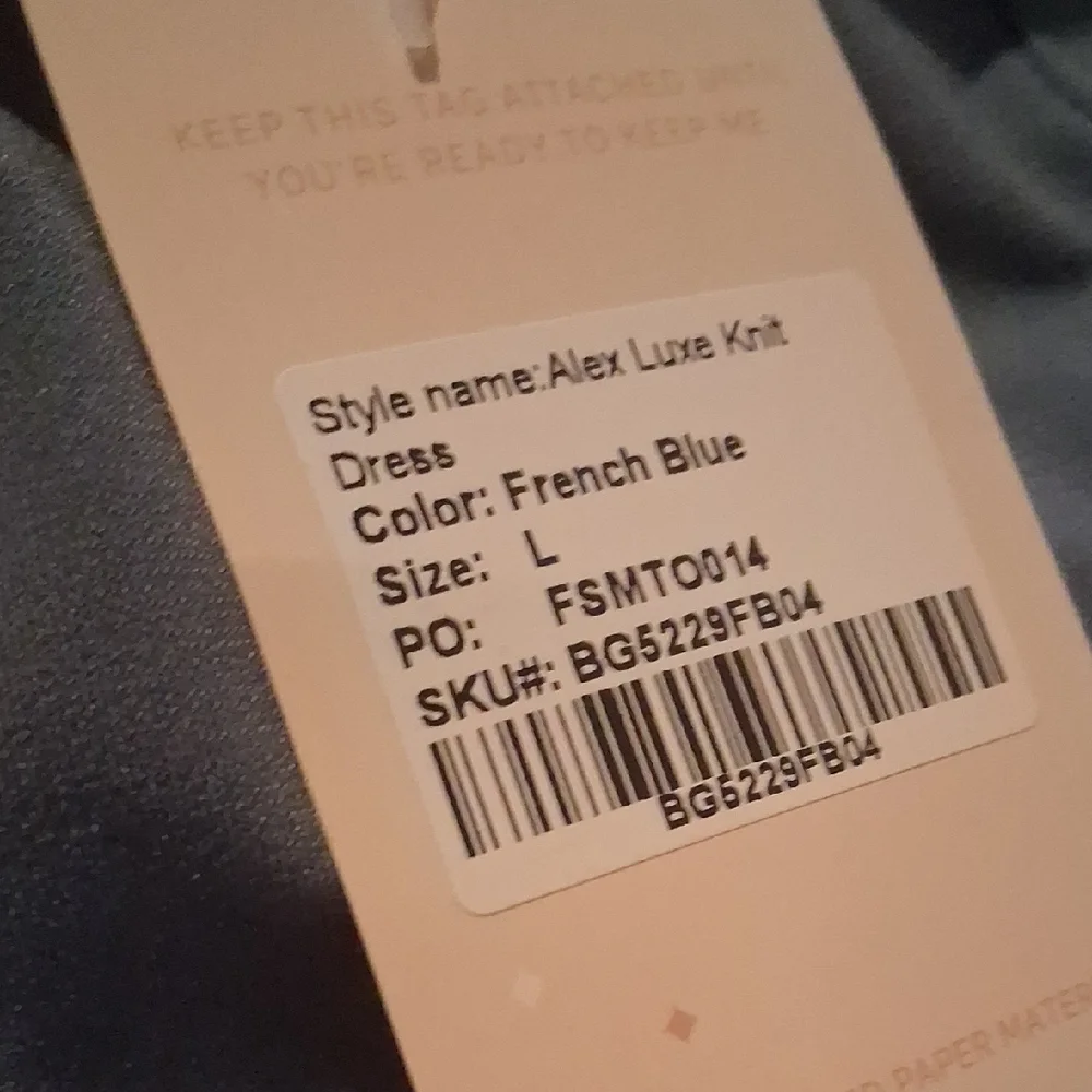 NWT Birdy Grey French Blue Matte Satin Bridesmaid Dress - Size L - Picture 6 of 13